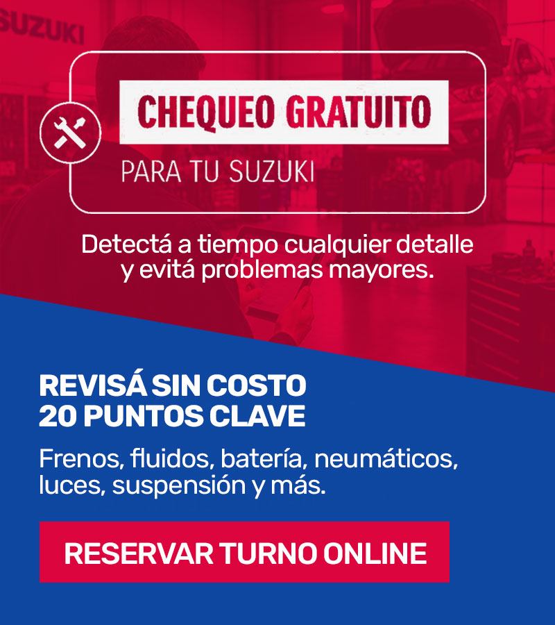 Servicio oficial Suzuki revisión gratis 20 puntos